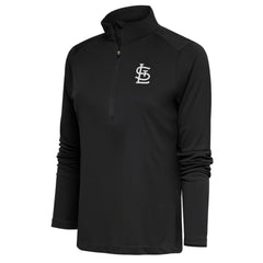 St. Louis Cardinals Antigua Women's Brushed Metallic Tribute Half-Zip Pullover Top Outlet