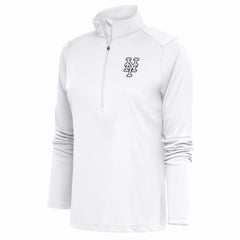 New York Mets Antigua Women's Brushed Metallic Tribute Half-Zip Pullover Top Outlet