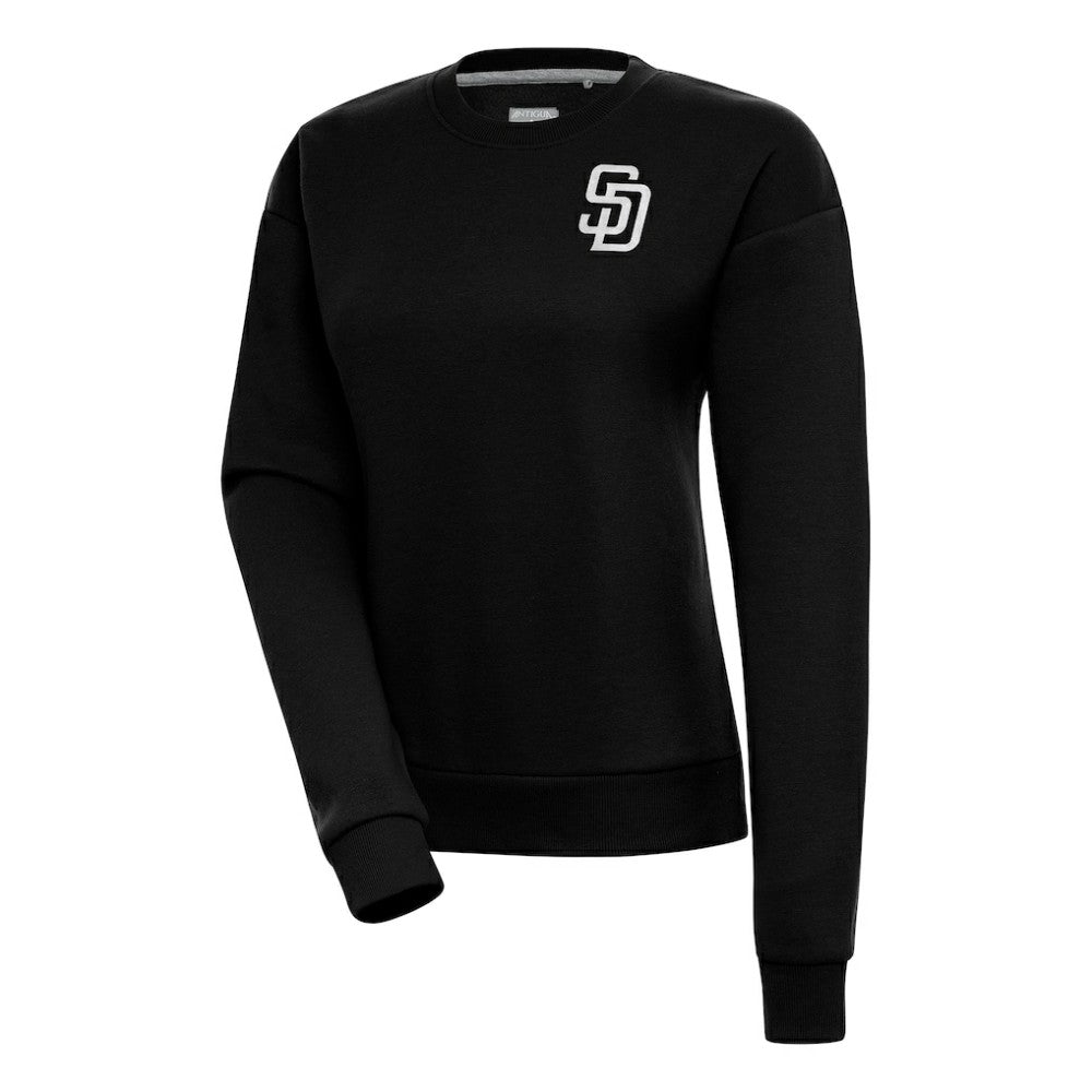 San Diego Padres Antigua Women's Brushed Metallic Victory Pullover Sweatshirt Sale