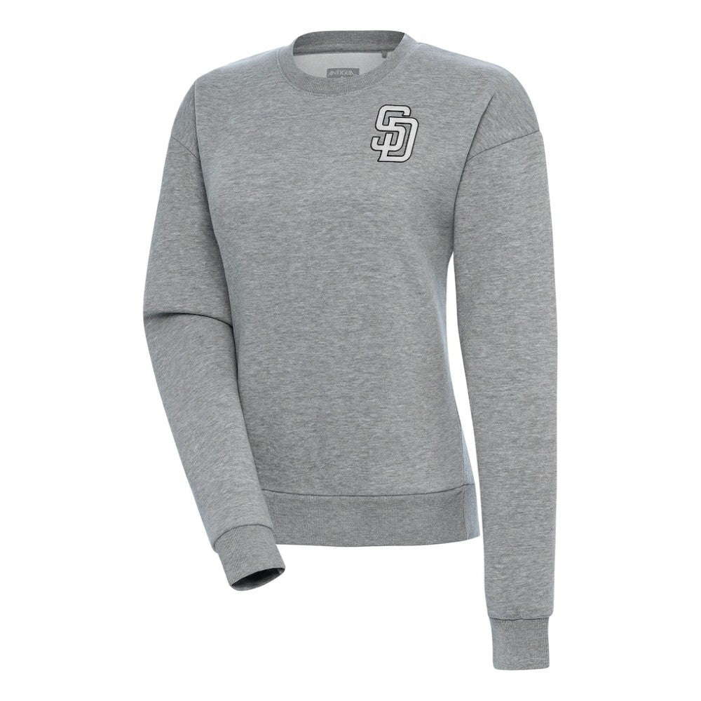 San Diego Padres Antigua Women's Brushed Metallic Victory Pullover Sweatshirt Sale