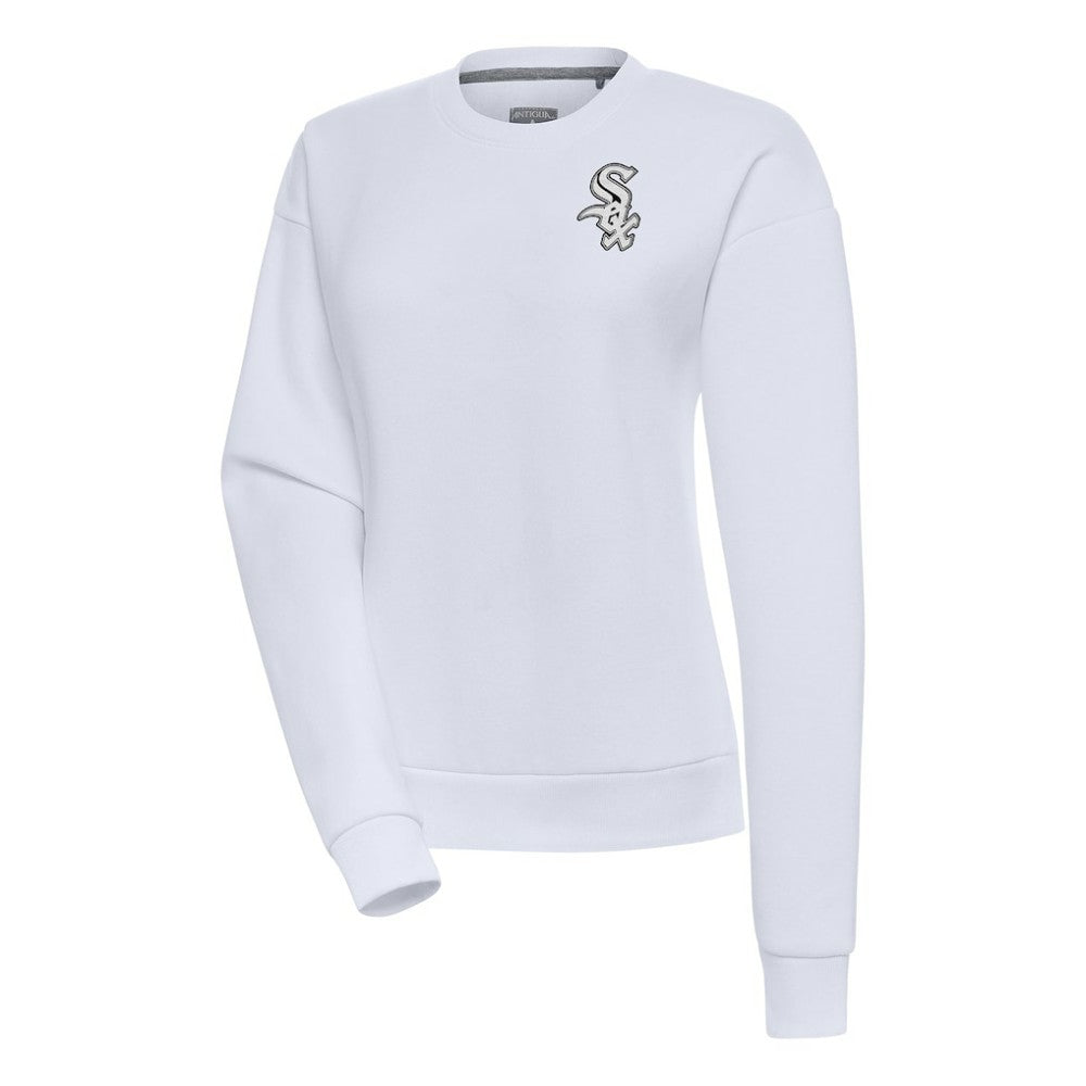 Chicago White Sox Antigua Women's Brushed Metallic Victory Pullover Sweatshirt Online