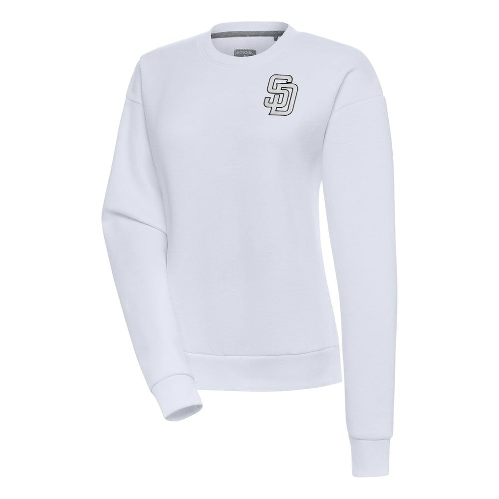 San Diego Padres Antigua Women's Brushed Metallic Victory Pullover Sweatshirt Discount