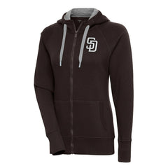 San Diego Padres Antigua Women's Brushed Metallic Victory Full-Zip Hoodie for sale