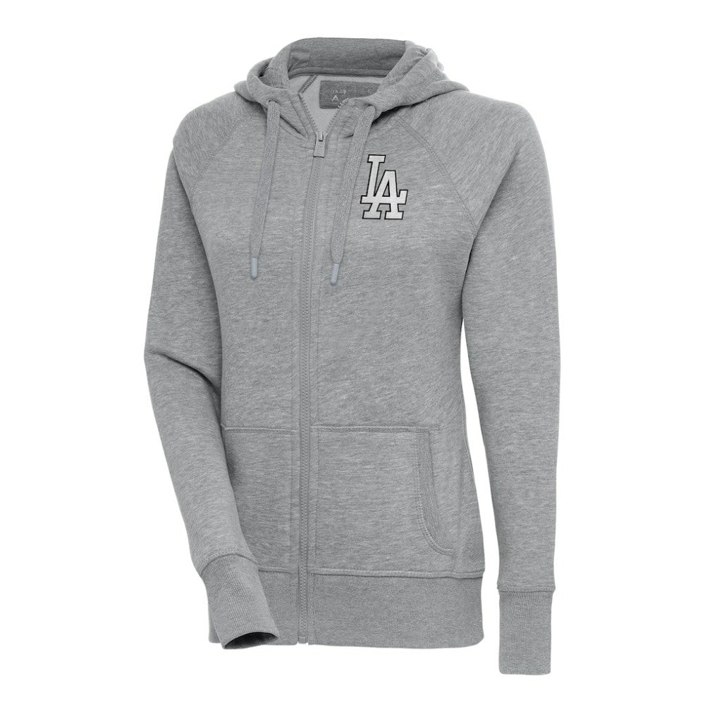 Los Angeles Dodgers Antigua Women's Brushed Metallic Victory Full-Zip Hoodie Discount