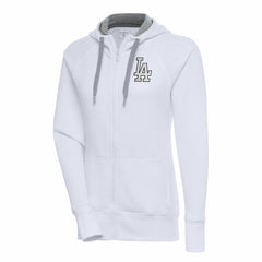 Los Angeles Dodgers Antigua Women's Brushed Metallic Victory Full-Zip Hoodie Sale