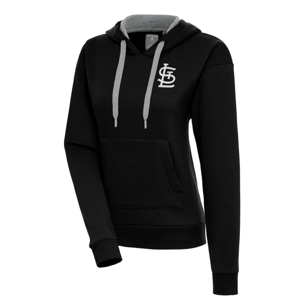 St. Louis Cardinals Antigua Women's Brushed Metallic Victory Pullover Hoodie Outlet