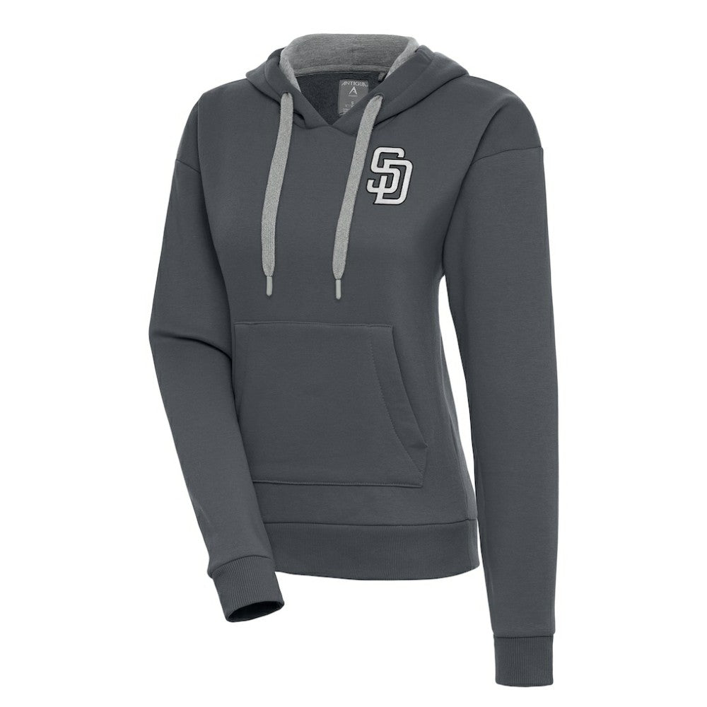 San Diego Padres Antigua Women's Brushed Metallic Victory Pullover Hoodie Discount