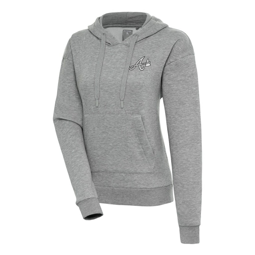 Atlanta Braves Antigua Women's Brushed Metallic Victory Pullover Hoodie Discount