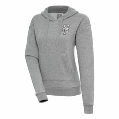 New York Mets Antigua Women's Brushed Metallic Victory Pullover Hoodie Sale