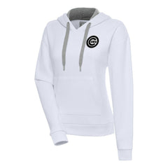 Chicago Cubs Antigua Women's Brushed Metallic Victory Pullover Hoodie Outlet