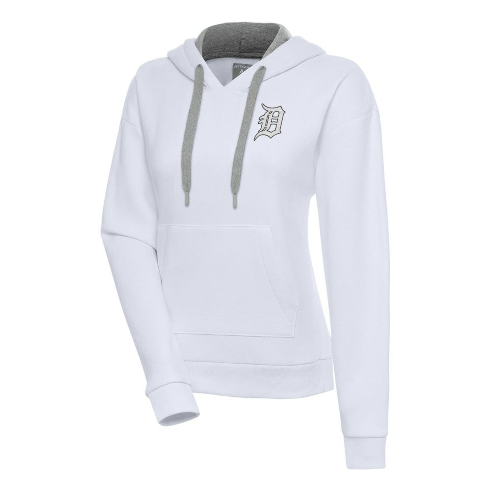 Detroit Tigers Antigua Women's Brushed Metallic Victory Pullover Hoodie Online