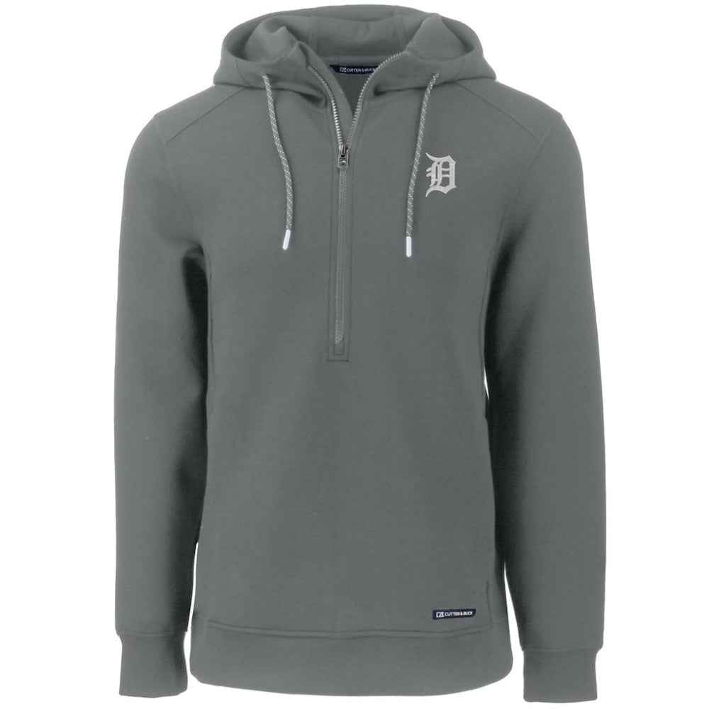 Detroit Tigers Cutter & Buck Roam Eco Half-Zip Recycled Pullover Hoodie Sale