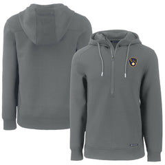 Milwaukee Brewers Cutter & Buck Roam Eco Half-Zip Recycled Pullover Hoodie for sale