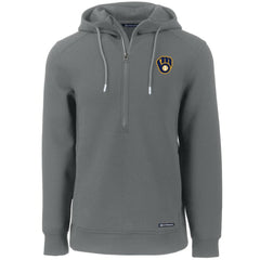 Milwaukee Brewers Cutter & Buck Roam Eco Half-Zip Recycled Pullover Hoodie for sale