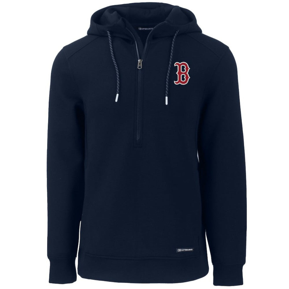 Boston Red Sox Cutter & Buck Roam Eco Half-Zip Recycled Pullover Hoodie Sale