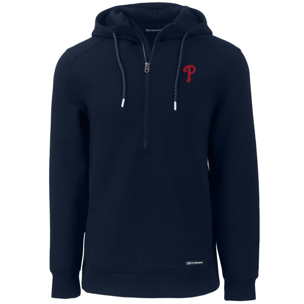 Philadelphia Phillies Cutter & Buck Roam Eco Half-Zip Recycled Pullover Hoodie Outlet