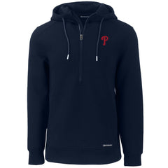 Philadelphia Phillies Cutter & Buck Roam Eco Half-Zip Recycled Pullover Hoodie Outlet