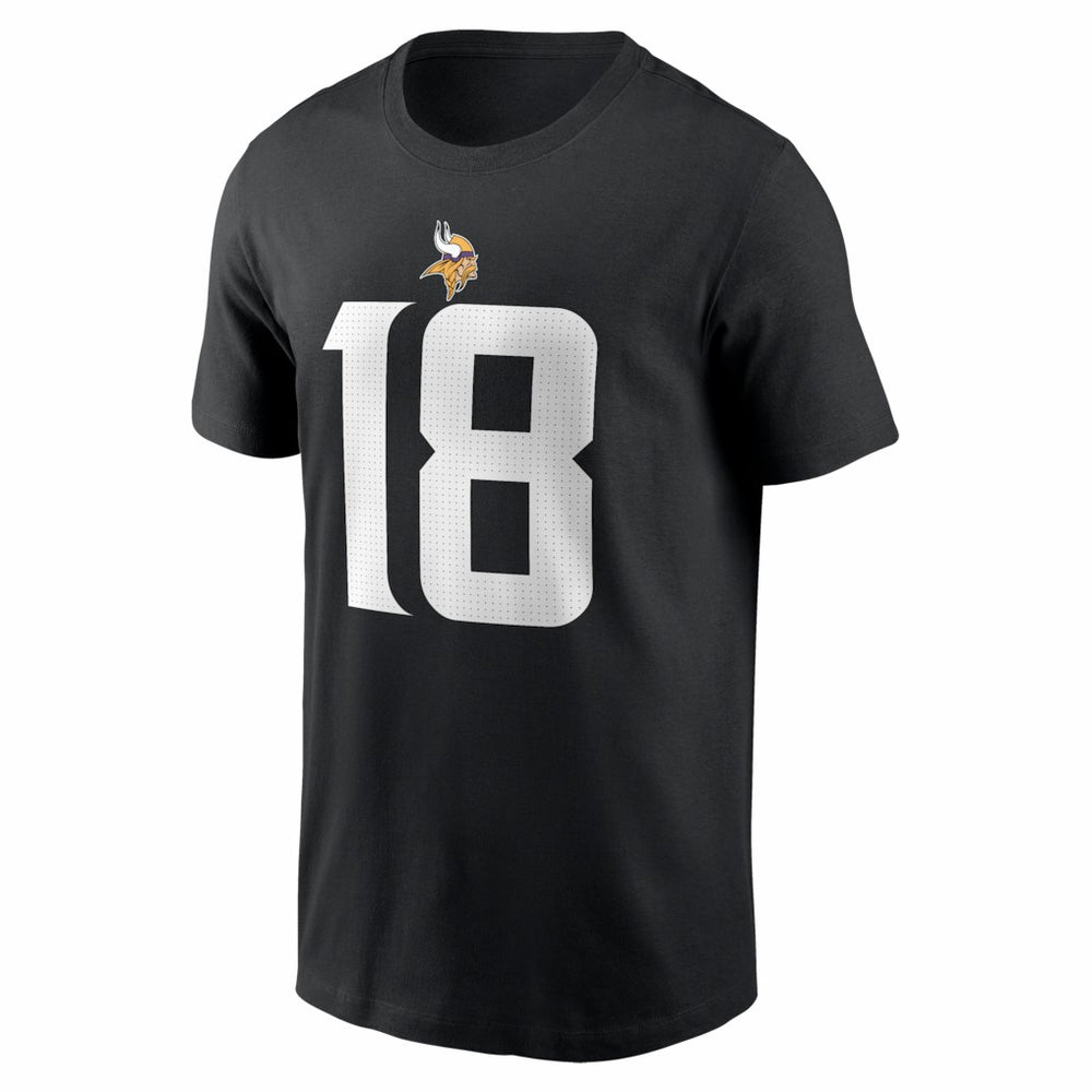 Justin Jefferson Minnesota Vikings Name & Number T-Shirt - Black - Nike