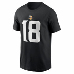 Justin Jefferson Minnesota Vikings Name & Number T-Shirt - Black - Nike