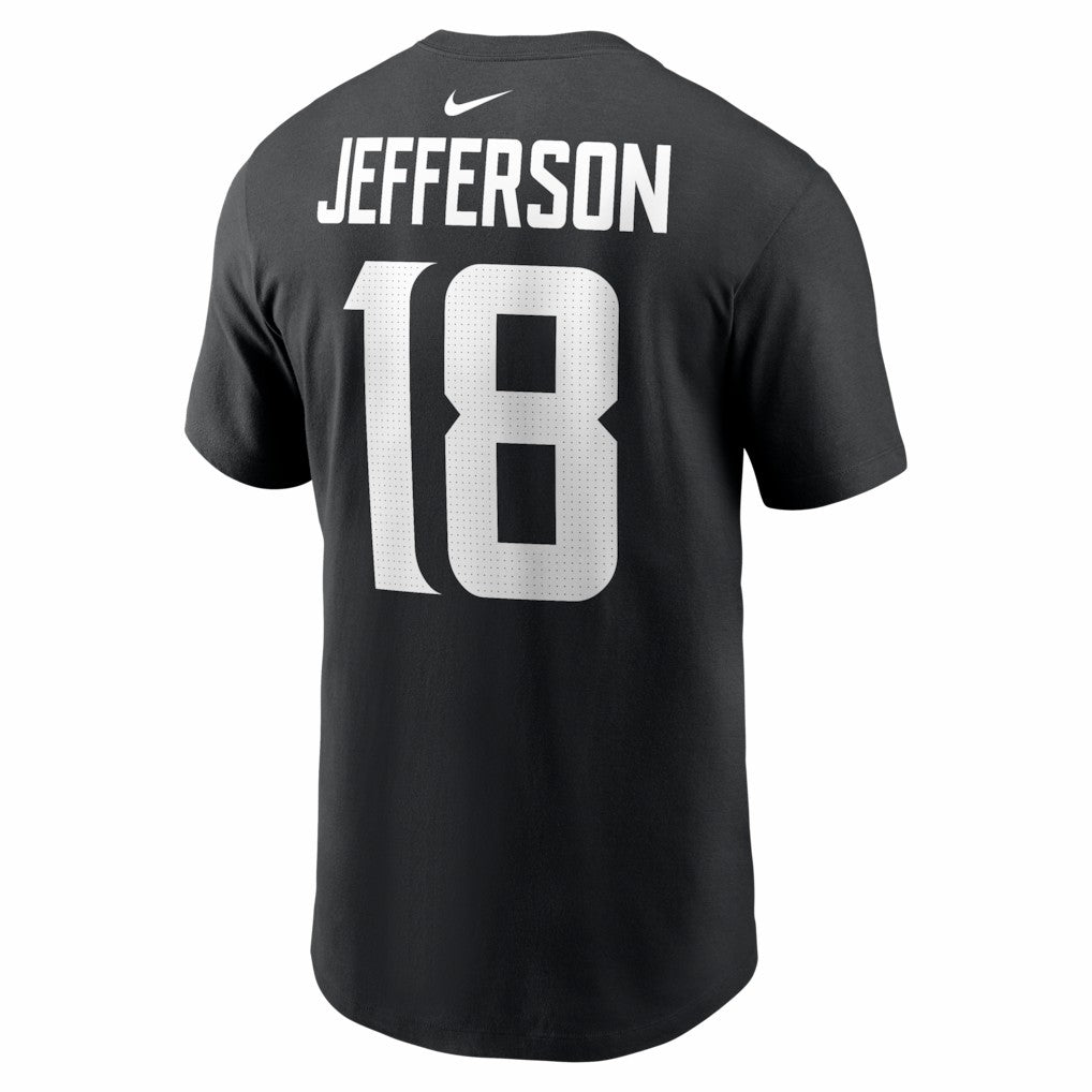 Justin Jefferson Minnesota Vikings Name & Number T-Shirt - Black - Nike