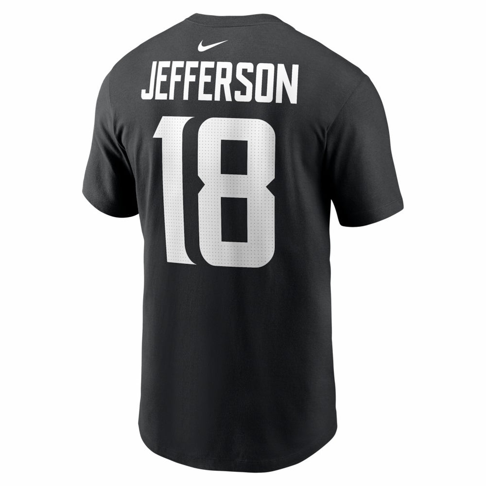 Justin Jefferson Minnesota Vikings Name & Number T-Shirt - Black - Nike
