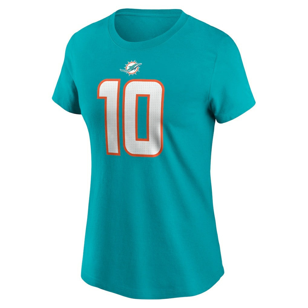 Tyreek Hill Miami Dolphins Women's Player Name & Number T-Shirt - Aqua - Nike