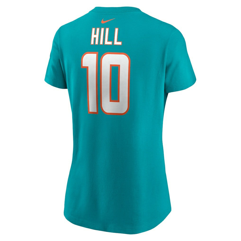 Tyreek Hill Miami Dolphins Women's Player Name & Number T-Shirt - Aqua - Nike