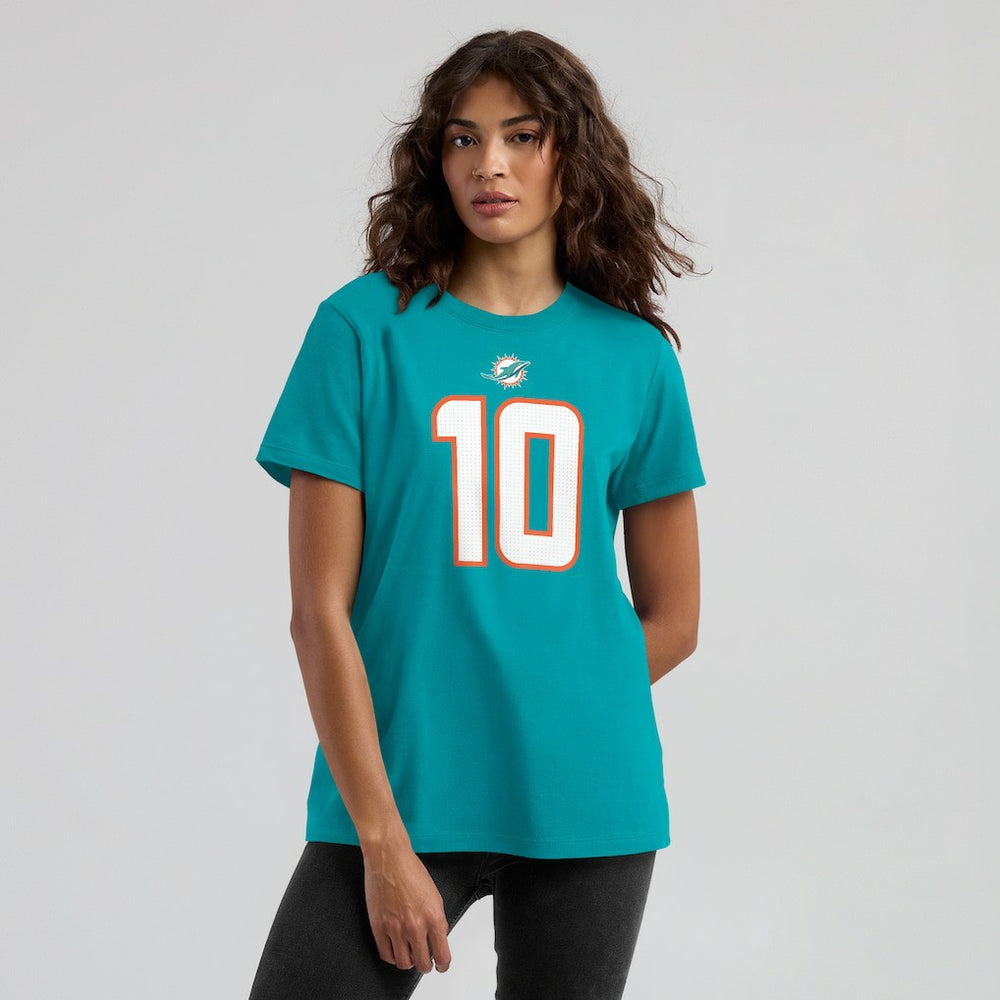 Tyreek Hill Miami Dolphins Women's Player Name & Number T-Shirt - Aqua - Nike