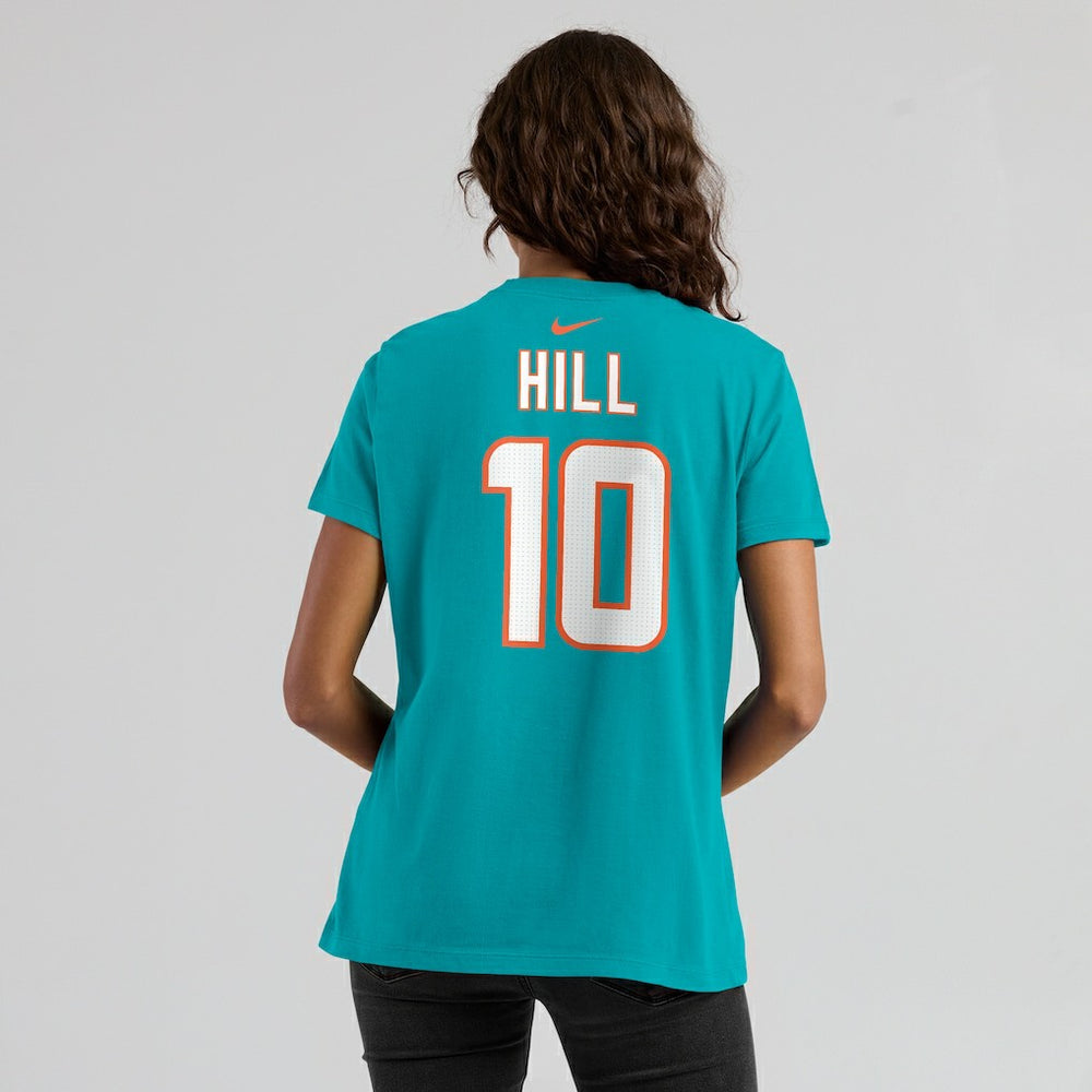 Tyreek Hill Miami Dolphins Women's Player Name & Number T-Shirt - Aqua - Nike