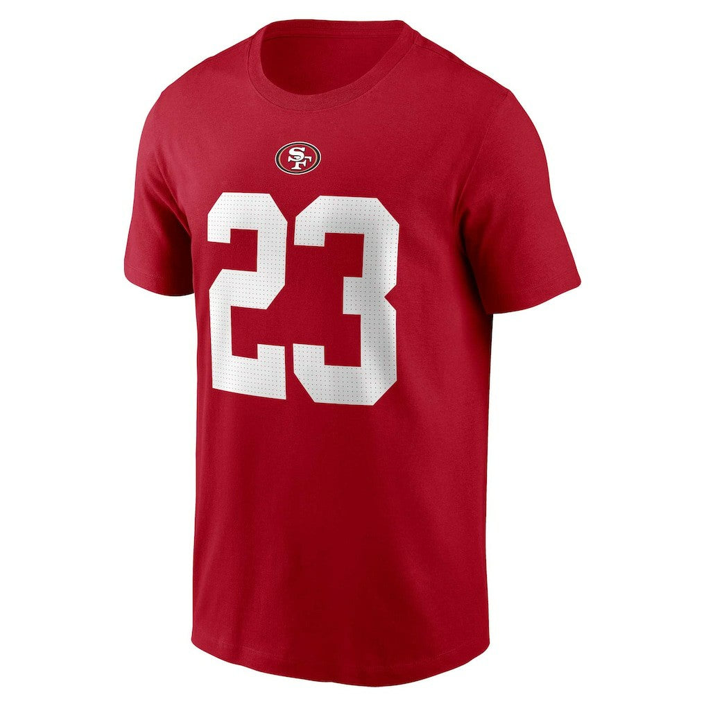 Christian McCaffrey San Francisco 49ers Player Name & Number T-Shirt - Scarlet - Nike