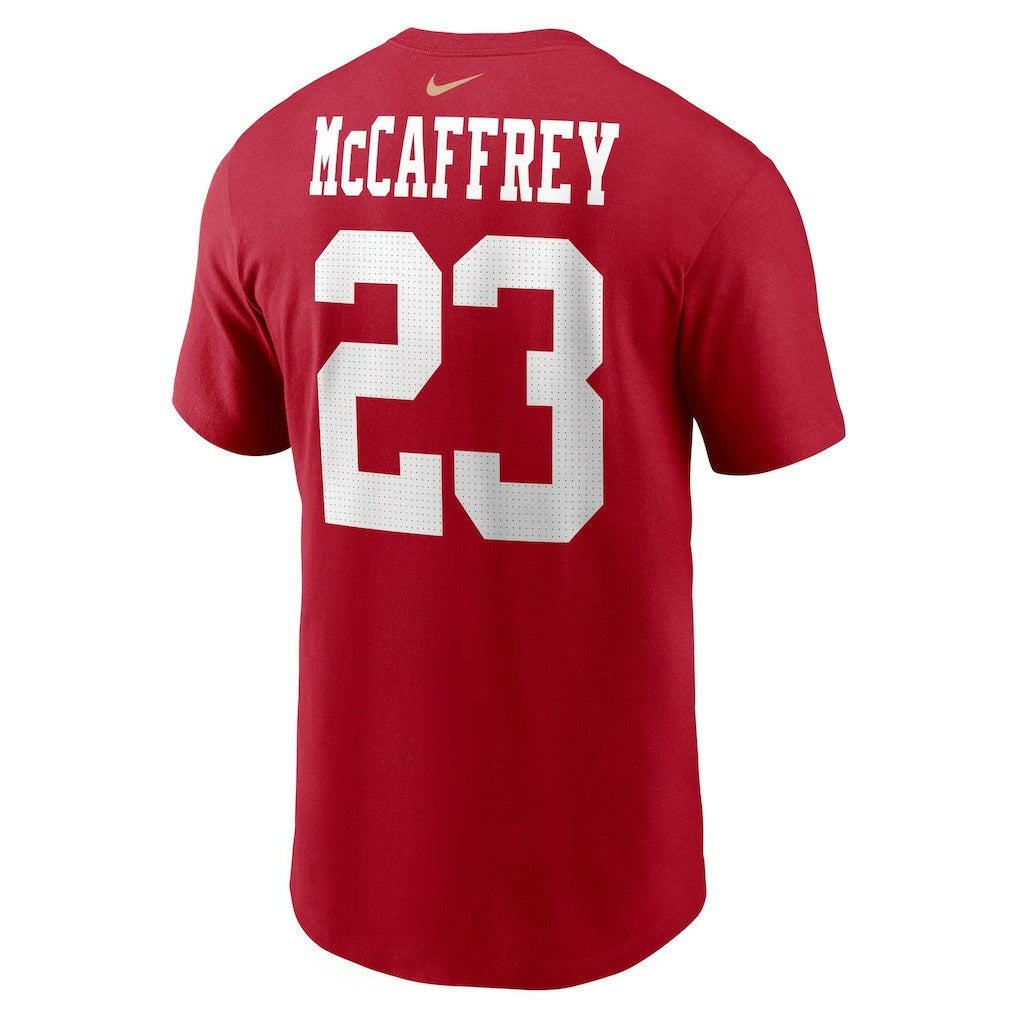 Christian McCaffrey San Francisco 49ers Player Name & Number T-Shirt - Scarlet - Nike
