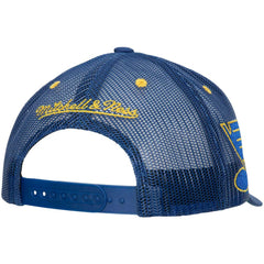 St. Louis Blues Mitchell & Ness Team Seal Trucker Snapback Hat - Blue | NHL Lifestyle