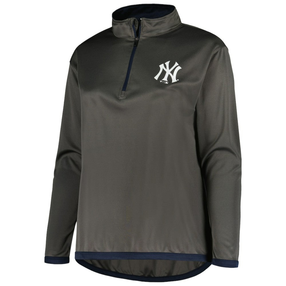 New York Yankees Profile Women's Plus Size Quarter-Zip Jacket Near Me