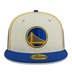 New Era Golden State Warriors Piping 2-Tone 59FIFTY Fitted Hat Cream/Royal