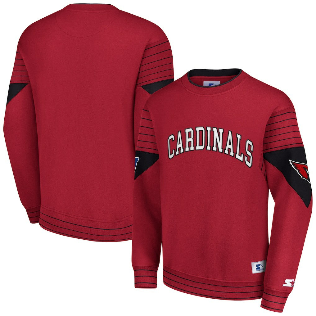 Arizona Cardinals Starter Face-Off Pullover Sweatshirt - Cardinal - NFL