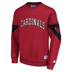 Arizona Cardinals Starter Face-Off Pullover Sweatshirt - Cardinal - NFL