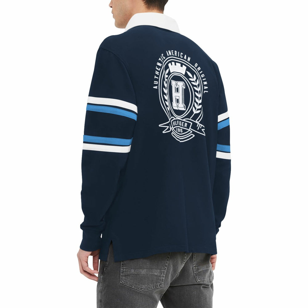 Tennessee Titans Tommy Hilfiger Cory Varsity Rugby Long Sleeve T-Shirt - Navy - NFL