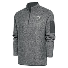 Detroit Tigers Antigua Metallic Fortune Quarter-Zip Pullover Jacket Sale