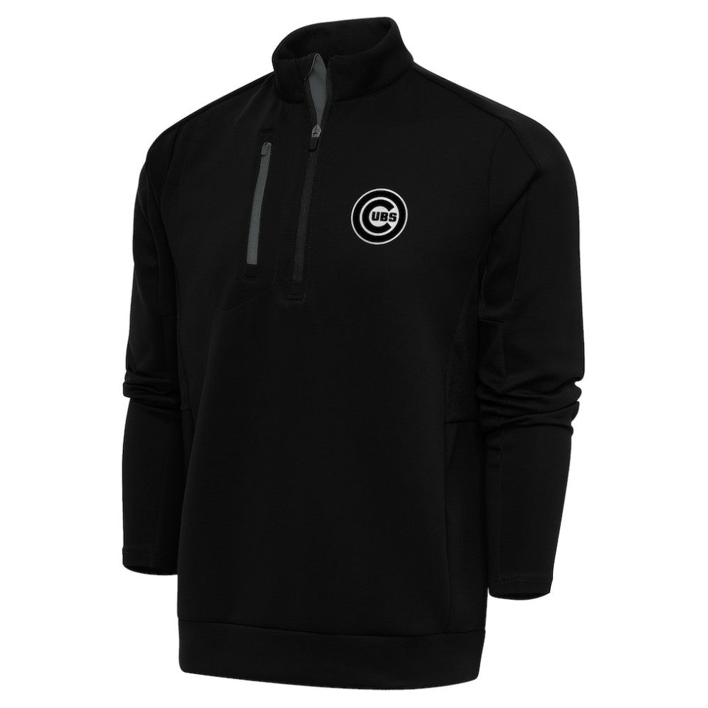 Chicago Cubs Antigua Metallic Generation Quarter-Zip Pullover Top Discount
