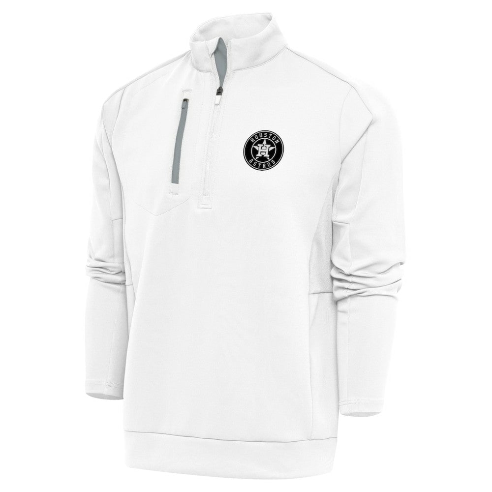 Houston Astros Antigua Metallic Generation Quarter-Zip Pullover Top for sale