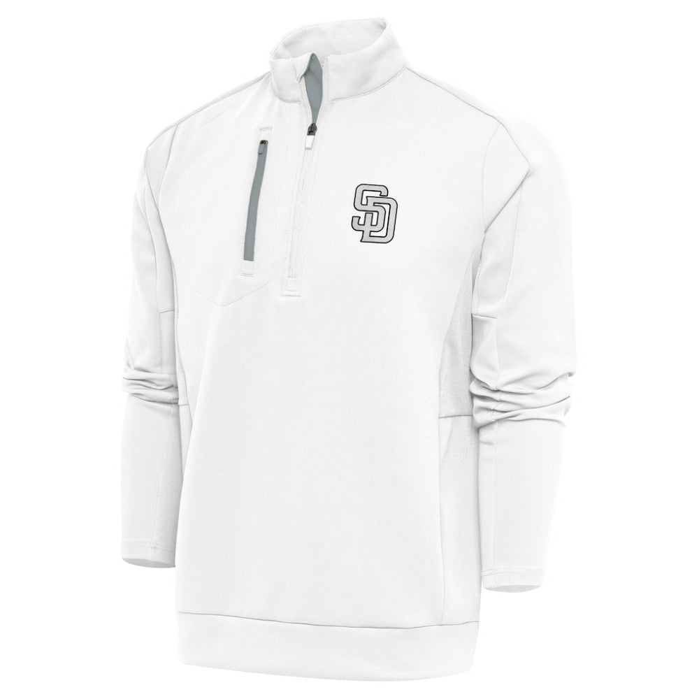 San Diego Padres Antigua Metallic Generation Quarter-Zip Pullover Top Outlet