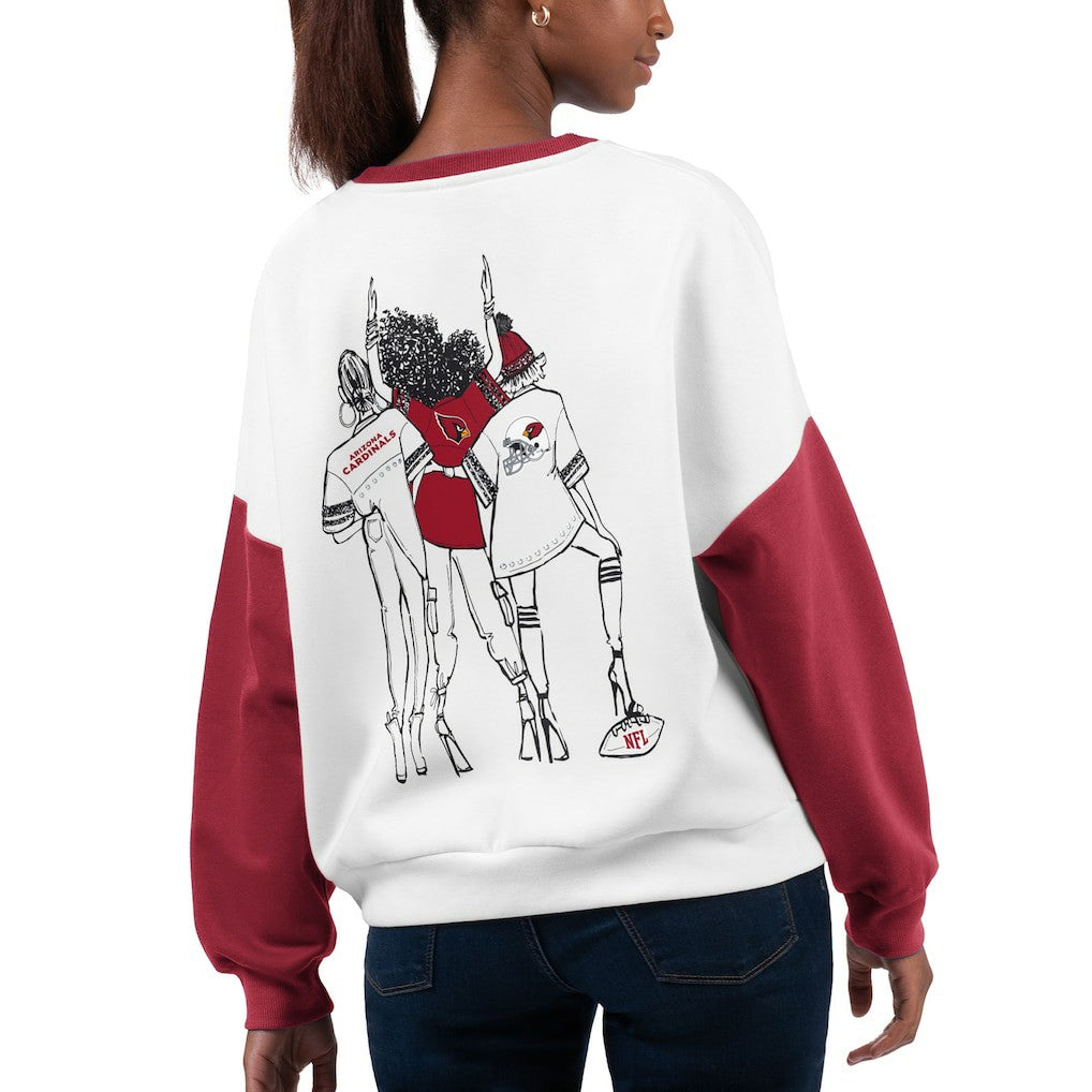Arizona Cardinals G-III 4Her by Carl Banks Women's A-Game Pullover Sweatshirt - White - NFL