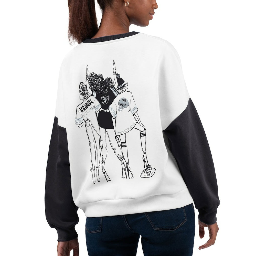 Las Vegas Raiders G-III 4Her by Carl Banks Women's A-Game Pullover Sweatshirt - White - NFL