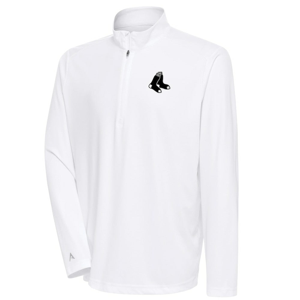 Boston Red Sox Antigua Metallic Tribute Quarter-Zip Top Discount