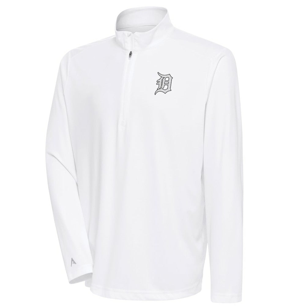 Detroit Tigers Antigua Metallic Tribute Quarter-Zip Top Online