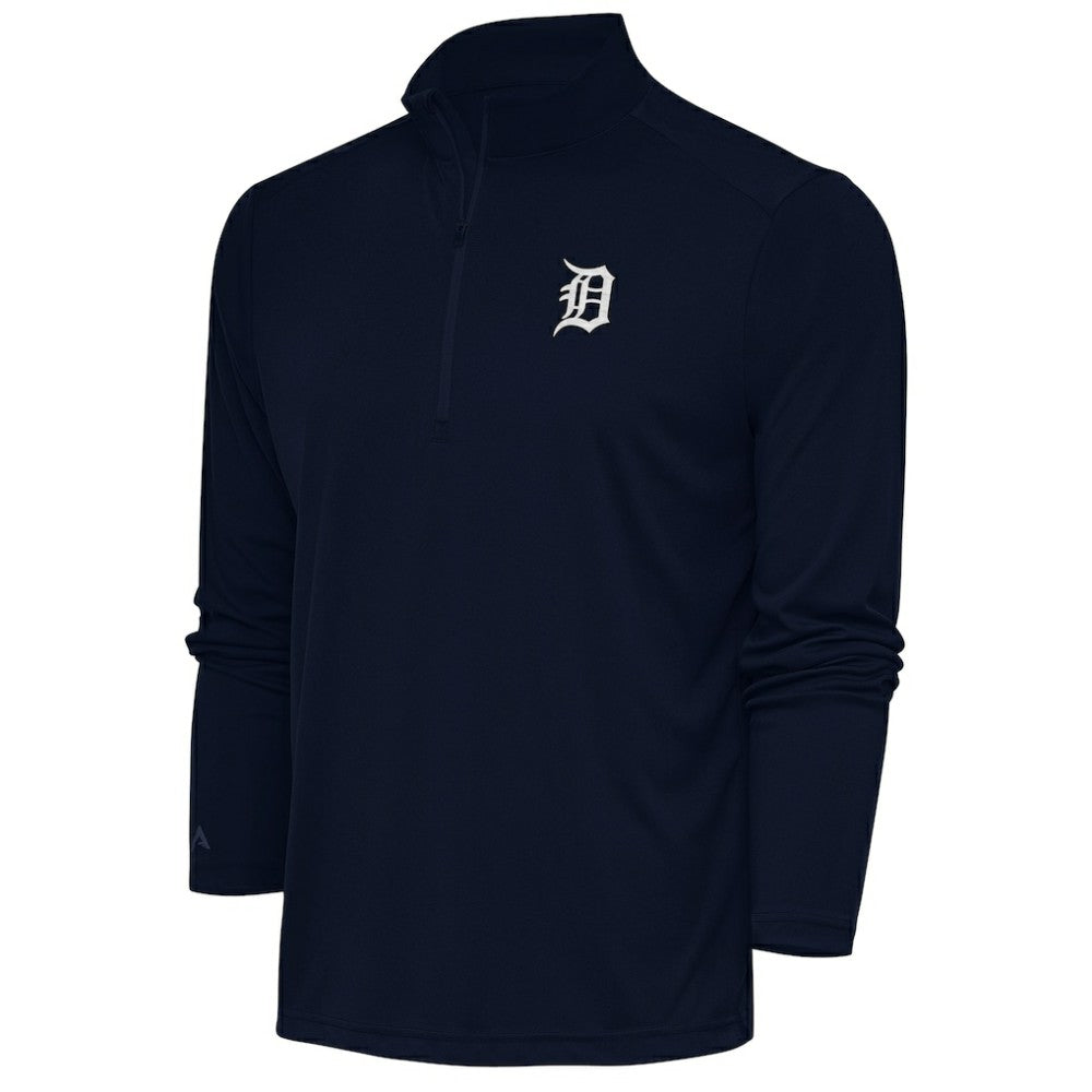 Detroit Tigers Antigua Metallic Tribute Quarter-Zip Top for sale