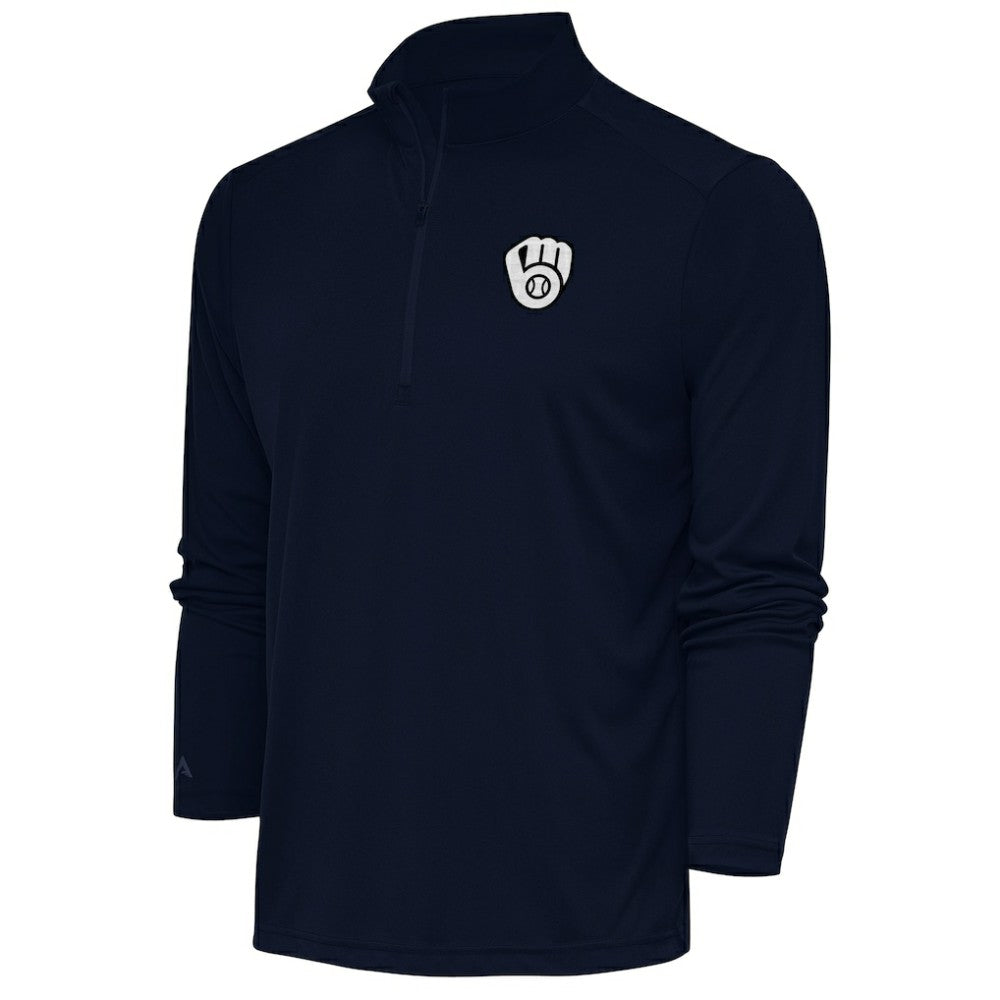 Milwaukee Brewers Antigua Metallic Tribute Quarter-Zip Top Discount