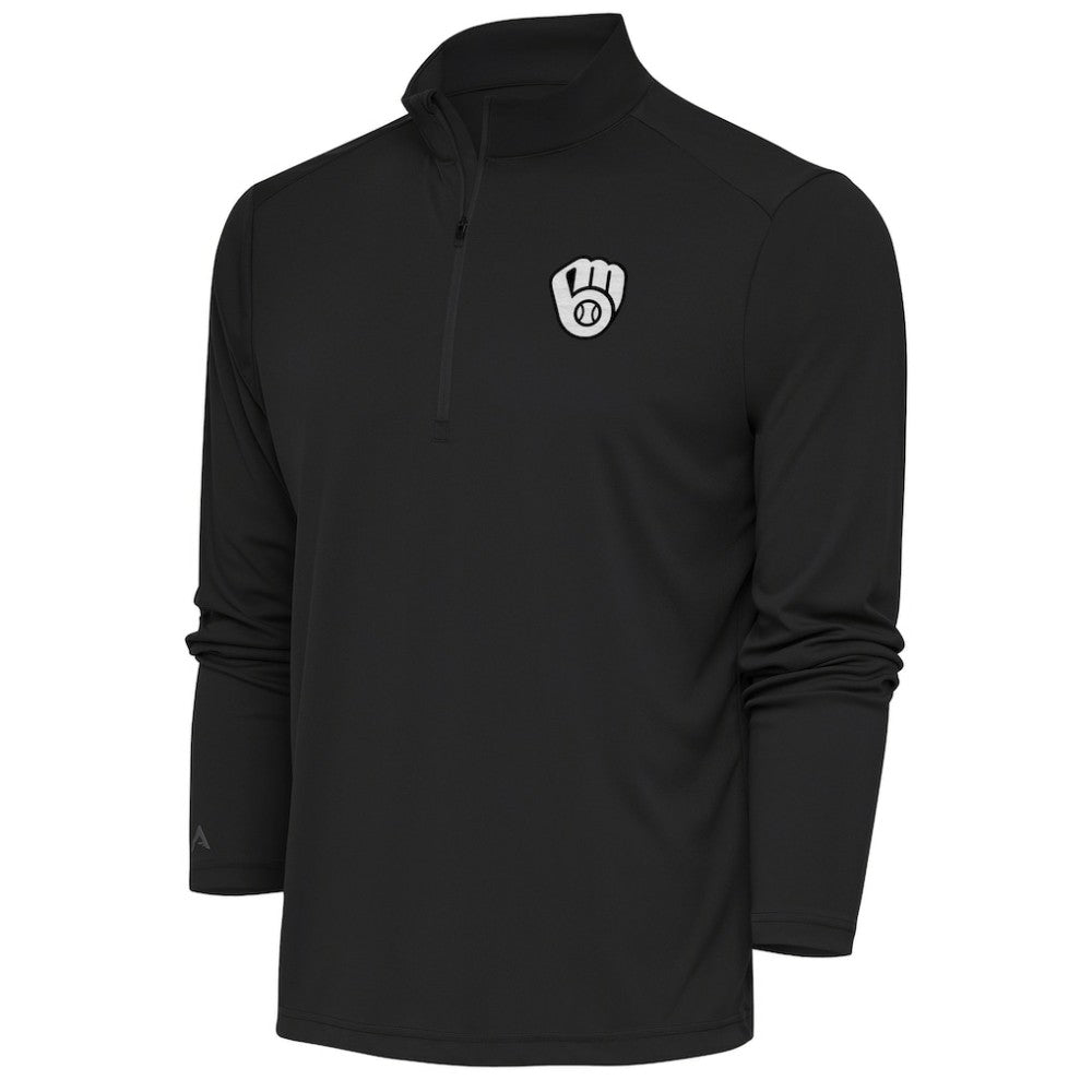 Milwaukee Brewers Antigua Metallic Tribute Quarter-Zip Top Discount