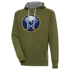 Buffalo Sabres Antigua Victory Pullover Hoodie - Olive | NHL near me