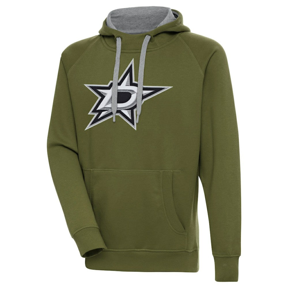 Dallas Stars Antigua Victory Pullover Hoodie - Olive | NHL near me